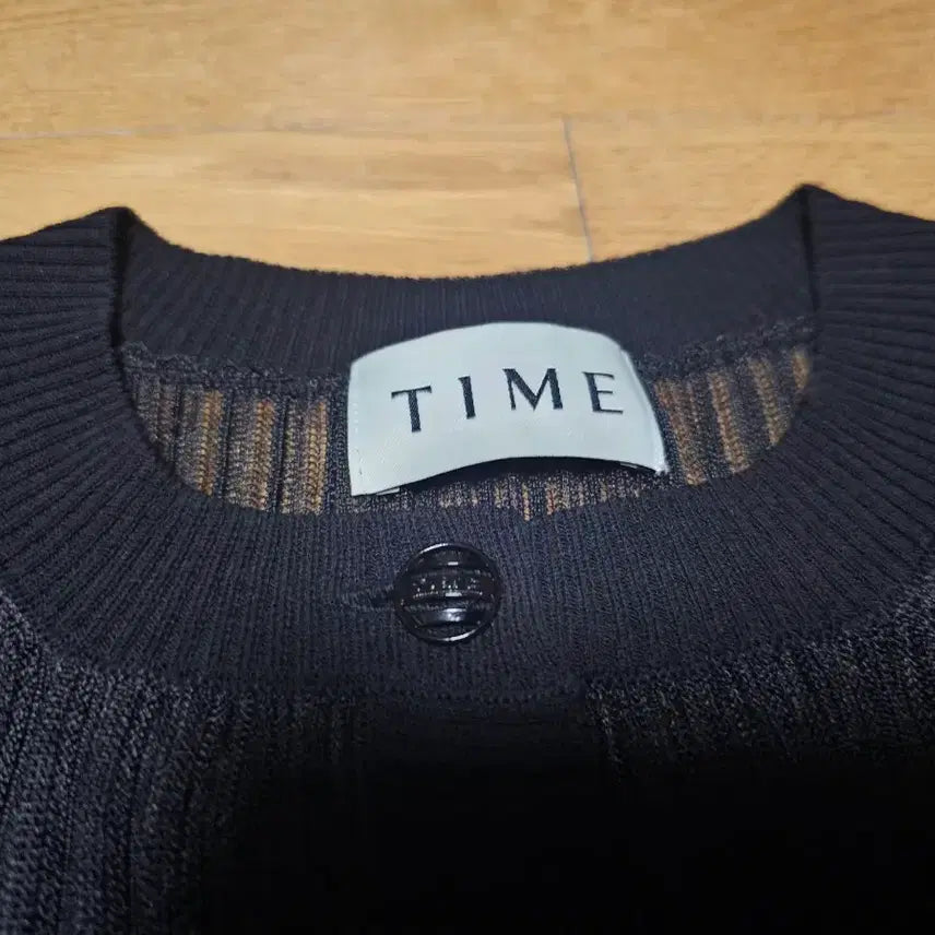 [BUNJANG] TIME See-Through Block Knit Cardigan / (새상품) 타임 시스루 블록니트가디건