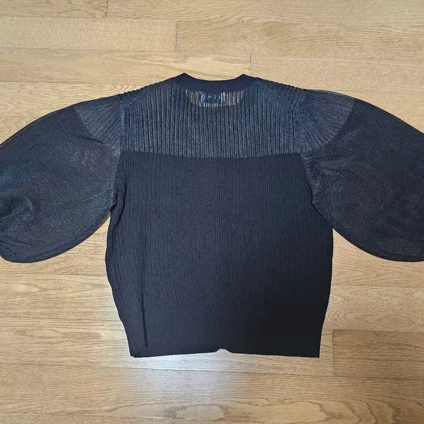 [BUNJANG] TIME See-Through Block Knit Cardigan / (새상품) 타임 시스루 블록니트가디건