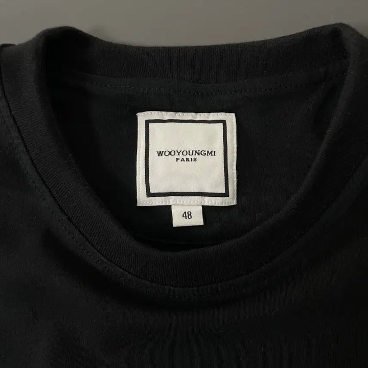 [BUNJANG] Wooyoungmi Black Drawstring Short Sleeve T-shirt / [48] 우영미 우영미 블랙 드로우스트링 반팔 티셔츠