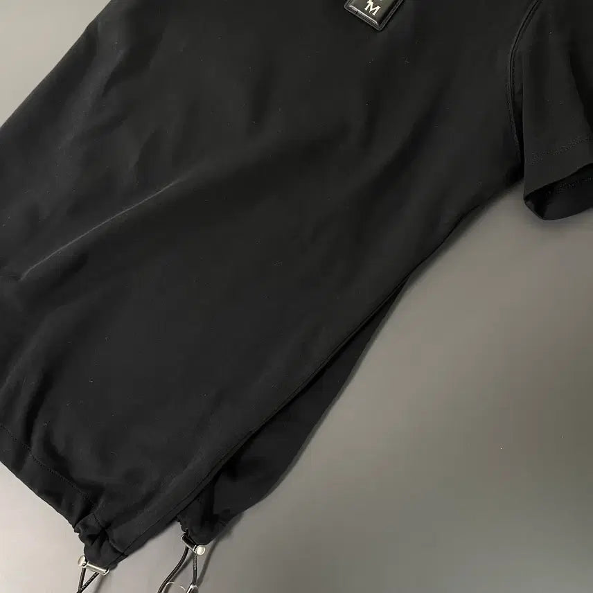 [BUNJANG] Wooyoungmi Black Drawstring Short Sleeve T-shirt / [48] 우영미 우영미 블랙 드로우스트링 반팔 티셔츠