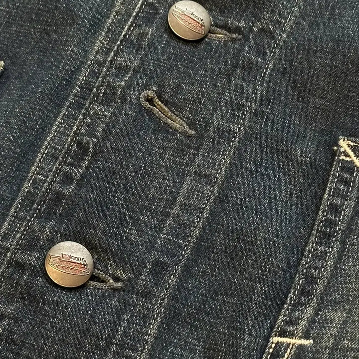 [BUNJANG] RRL Linen Denim Engineer Jacket / [L] RRL (더블알엘) 엔지니어 면 린넨 데님 자켓