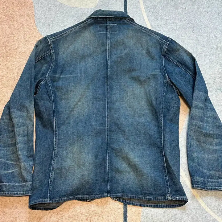 [BUNJANG] RRL Linen Denim Engineer Jacket / [L] RRL (더블알엘) 엔지니어 면 린넨 데님 자켓