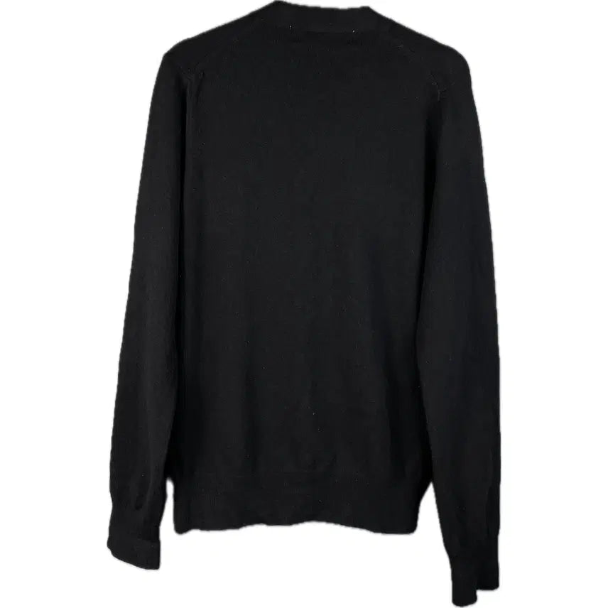 [BUNJANG] Comme des Garcons White Logo Wool Cardigan / [M] 꼼데가르송 화이트 와펜 자수로고 울 가디건