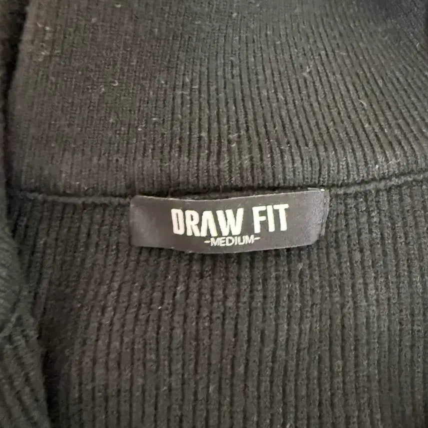 [BUNJANG] DRAW FIT Black Knit Zip-up M Size / DRAW FIT 블랙 니트 집업 M사이즈