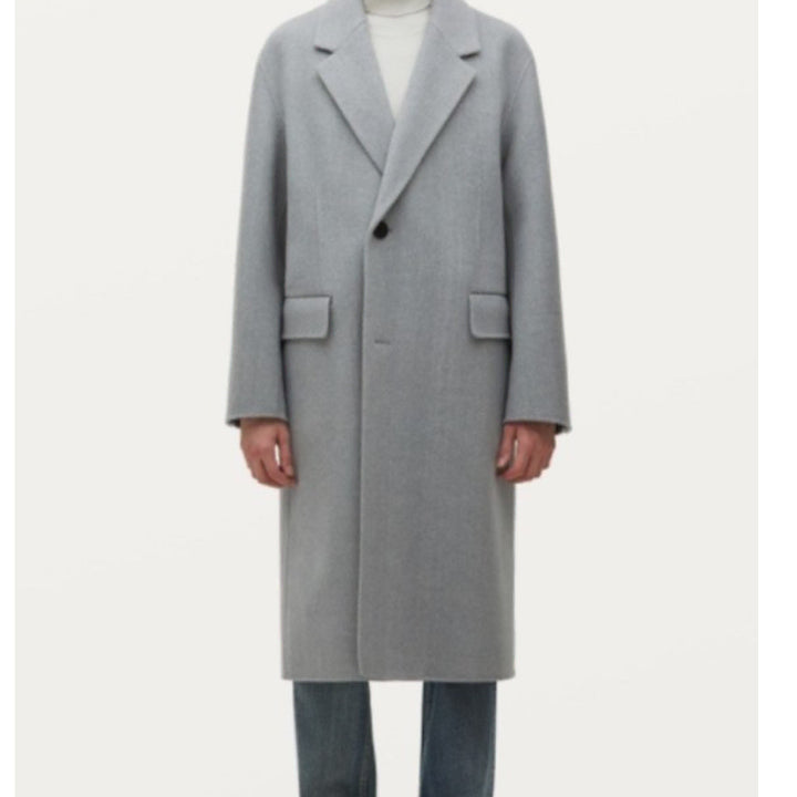 [BUNJANG] Solid Homme Twill Gray Coat (Size 44) / [구매] 21FW 솔리드옴므 트윌그레이 코트 44사이즈 구매