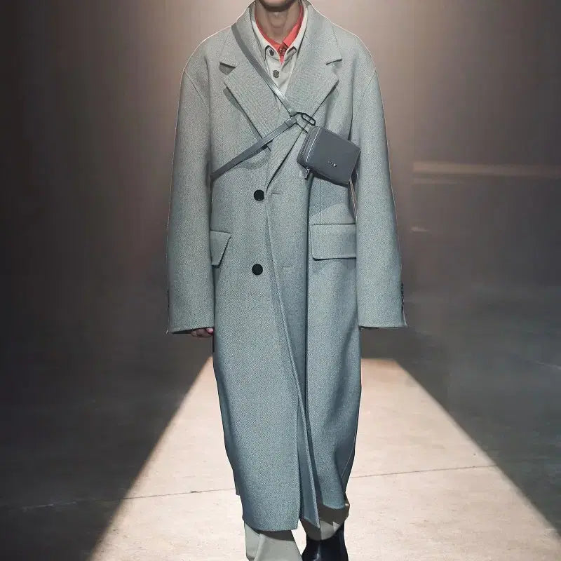 [BUNJANG] Solid Homme Twill Gray Coat (Size 44) / [구매] 21FW 솔리드옴므 트윌그레이 코트 44사이즈 구매