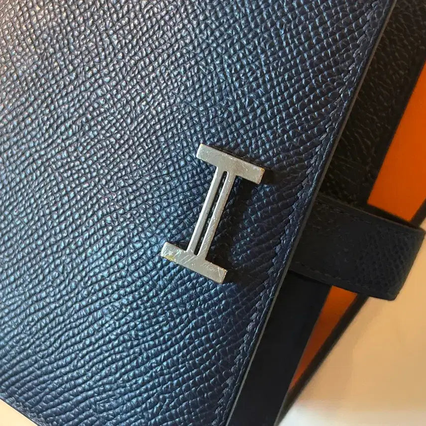 [BUNJANG] Hermes Bearn Compact Wallet Navy / 정품*에르메스 베안 콤팩트 반지갑 네이비