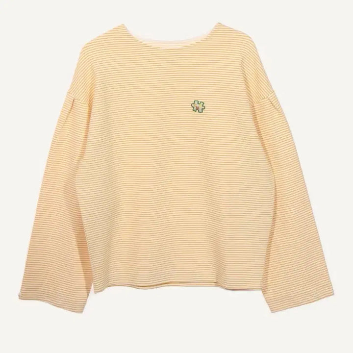 [BUNJANG] Wemeno Yellow Stripe T-Shirt / 위메농 옐로우 스트라이프 티셔츠