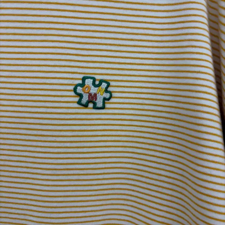 [BUNJANG] Wemeno Yellow Stripe T-Shirt / 위메농 옐로우 스트라이프 티셔츠