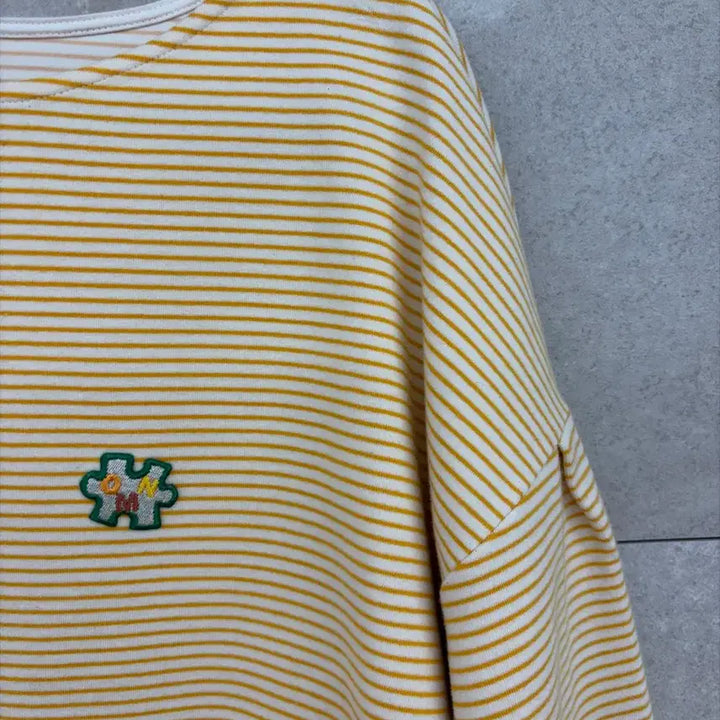 [BUNJANG] Wemeno Yellow Stripe T-Shirt / 위메농 옐로우 스트라이프 티셔츠