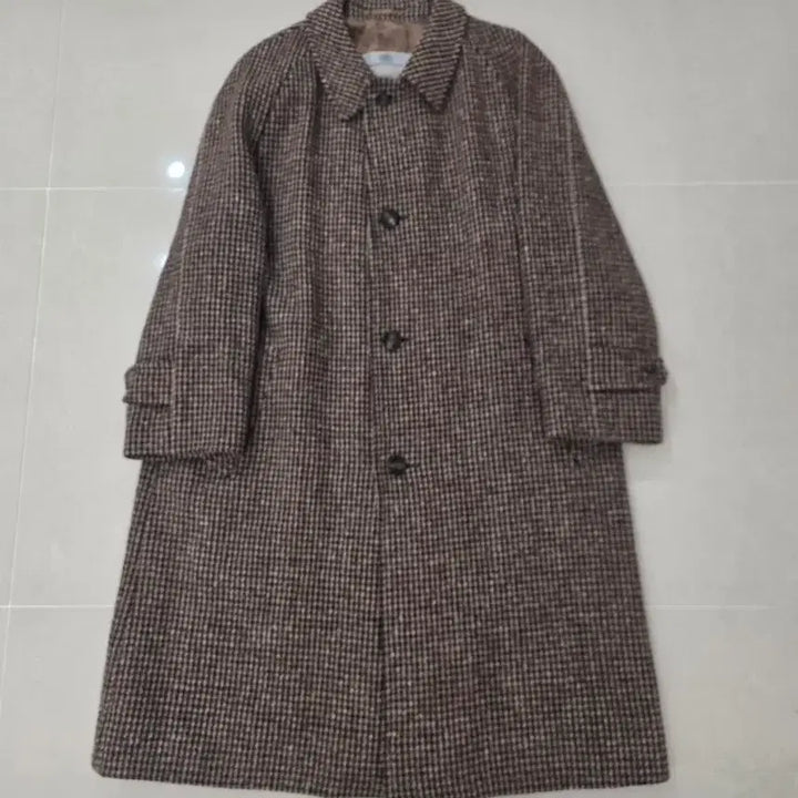 [BUNJANG] Aquascutum Scottish Tweed Houndstooth Pattern Single Coat / 아쿠아스큐텀 스코티시 트위드 코트