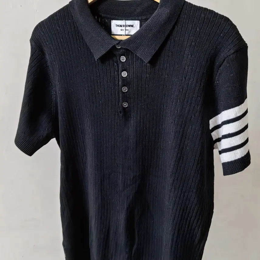 [BUNJANG] Thom Browne Black T-Shirt / [3xl] 톰브라운 블랙 반팔 티셔츠 4바 재고정리