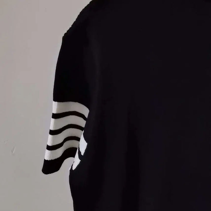[BUNJANG] Thom Browne Black T-Shirt / 국내배송[3xl] 톰브라운 블랙 반팔 티셔츠 4바 재고정리