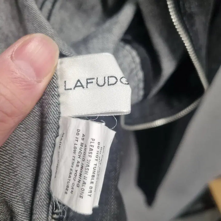 [BUNJANG] LAFUDGE STORE Black Denim Zip-Up Jacket M / 블랙 데님 집업 자켓