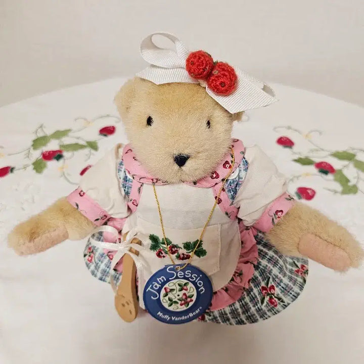 [BUNJANG] Vintage Murphie Bear Jam Session Strawberry Edition Teddy Bear / 빈티지 머피베어 인형 딸기 잼세션 테디베어