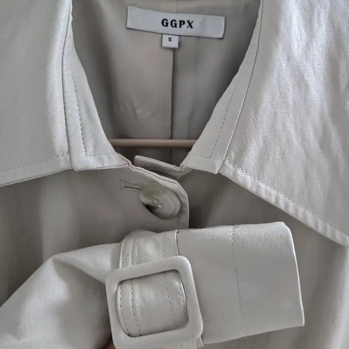 [BUNJANG] Spring Leather Trench Coat 55 Size / 봄  가죽 트렌치코트  55사이즈