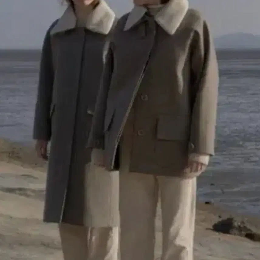 [BUNJANG] Nothing Written Oatmeal Gray Short Wool Coat / 낫띵리튼 신슐레이트 울 숏코트 오트밀그레이