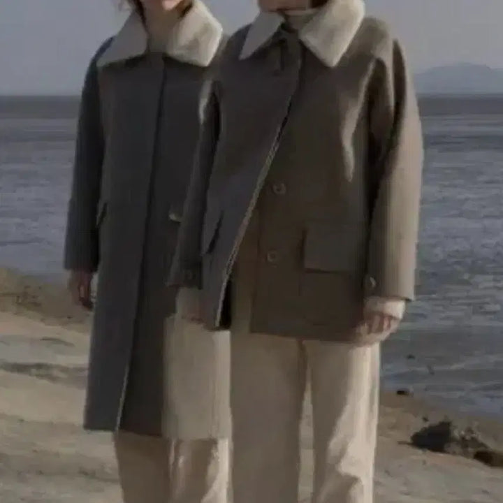 [BUNJANG] Nothing Written Oatmeal Gray Short Wool Coat / 낫띵리튼 신슐레이트 울 숏코트 오트밀그레이