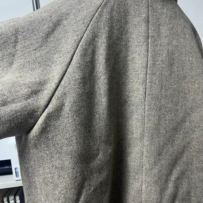 [BUNJANG] Nothing Written Oatmeal Gray Short Wool Coat / 낫띵리튼 신슐레이트 울 숏코트 오트밀그레이