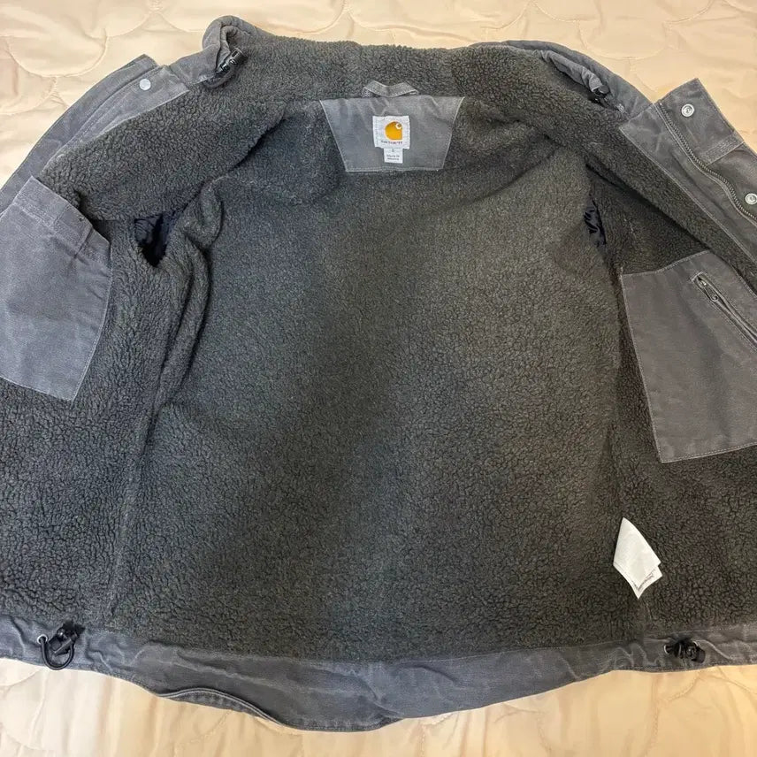 [BUNJANG] Carhartt Work Jacket Charcoal S / 칼하트 후드 워크 자켓 차콜 S