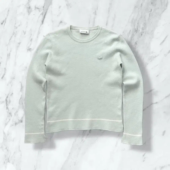 [BUNJANG] Lacoste Mint Basic Crew Neck Knit / 라코스테 민트 베이직 크루넥 니트