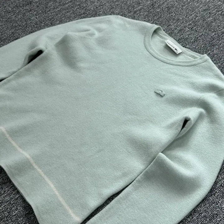 [BUNJANG] Lacoste Mint Basic Crew Neck Knit / 라코스테 민트 베이직 크루넥 니트