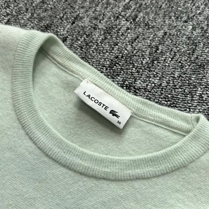 [BUNJANG] Lacoste Mint Basic Crew Neck Knit / 라코스테 민트 베이직 크루넥 니트
