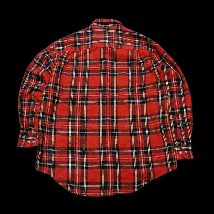 [BUNJANG] Tartan Check Acrylic Shirt / (XL)타탄체크 융남방