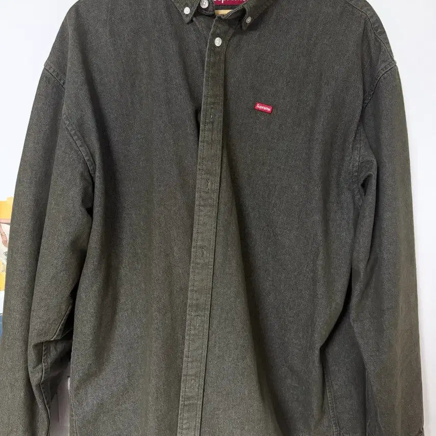 [BUNJANG] Supreme Small Box Denim Shirt XL Olive / 슈프림 스몰박스 데님셔츠 XL 올리브