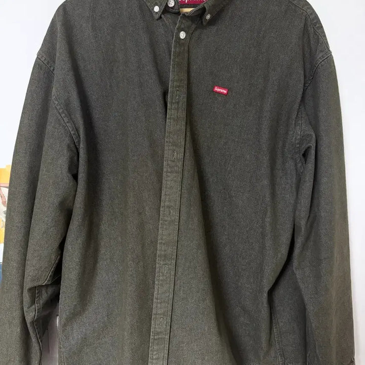 [BUNJANG] Supreme Small Box Denim Shirt XL Olive / 슈프림 스몰박스 데님셔츠 XL 올리브