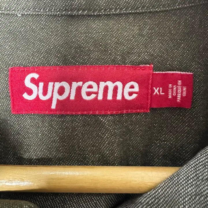 [BUNJANG] Supreme Small Box Denim Shirt XL Olive / 슈프림 스몰박스 데님셔츠 XL 올리브