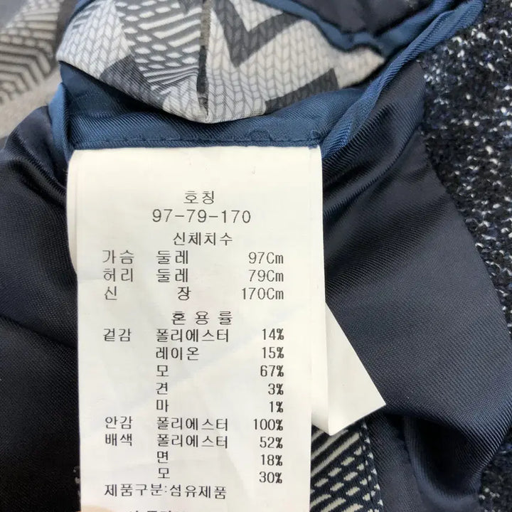 [BUNJANG] BASSO Wool Blend Combi Blazer / BASSO 바쏘 울 혼방 콤비자켓 95