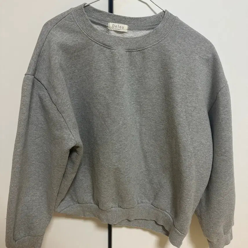 [BUNJANG] Dejou Gray Fleece Lined Loose Fit Sweatshirt / Dejou 회색맨투맨 무지맨투맨 루즈핏맨투맨 기모맨투맨