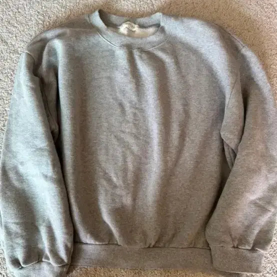 [BUNJANG] Dejou Gray Fleece Lined Loose Fit Sweatshirt / Dejou 회색맨투맨 무지맨투맨 루즈핏맨투맨 기모맨투맨