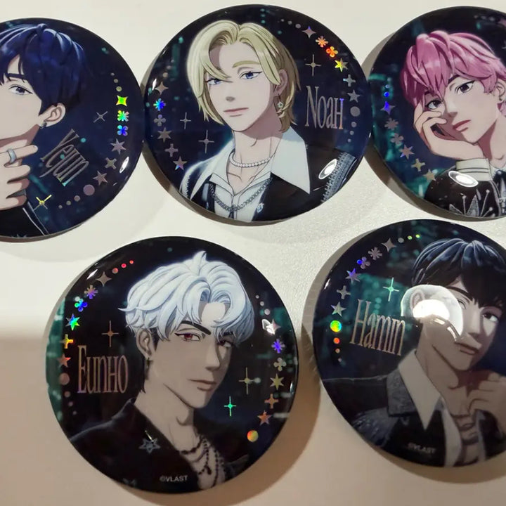 [BUNJANG] PLAVE Asia Tour 5-Member Bundle Set Can Badge / 플레이브 캔뱃지 아시아투어 5인 일괄
