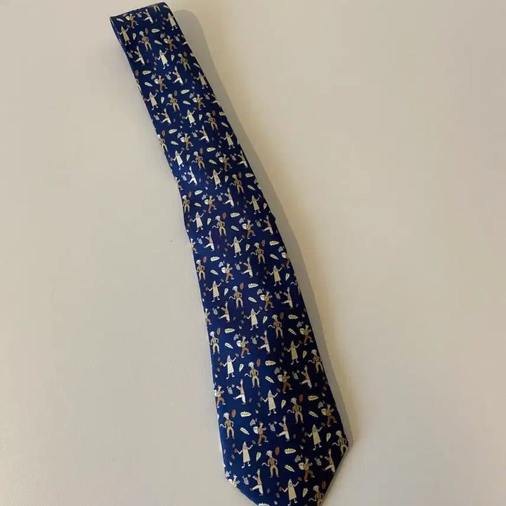 [BUNJANG] Hermes Navy Pattern Tie / 에르메스 네이비 패턴 넥타이