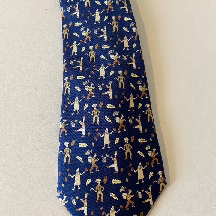 [BUNJANG] Hermes Navy Pattern Tie / 에르메스 네이비 패턴 넥타이