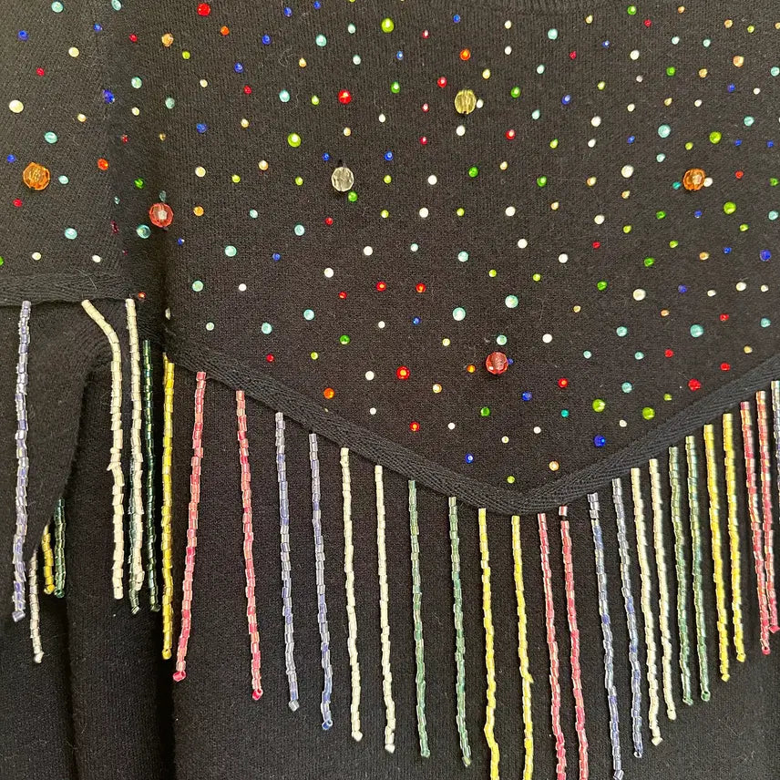 [BUNJANG] ZARA Beaded Fringe Sweater / [ZARA]자라 비즈 프린지 스웨터