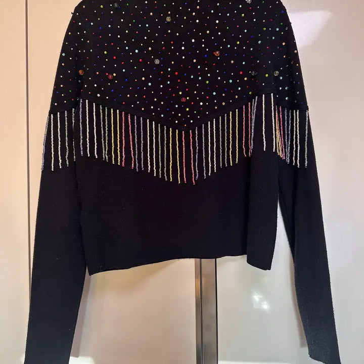 [BUNJANG] ZARA Beaded Fringe Sweater / [ZARA]자라 비즈 프린지 스웨터