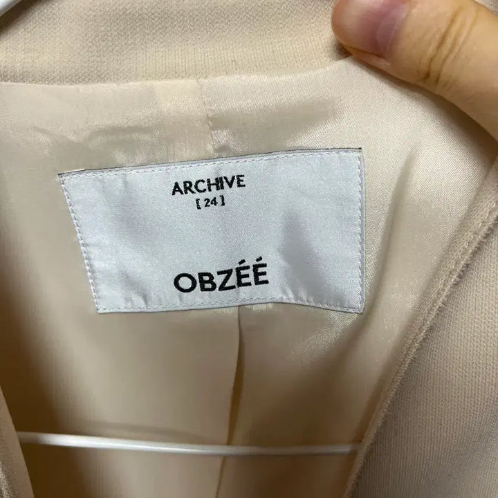 [BUNJANG] OBZEE Ivory No Collar Jacket / 한섬 OBZEE 오브제아카이브 아이보리 노카라 자켓