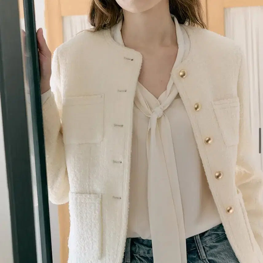 [BUNJANG] Frontrow Boucle Tweed Jacket / [프론트로우] 부클 라운드 Tweed Jacket