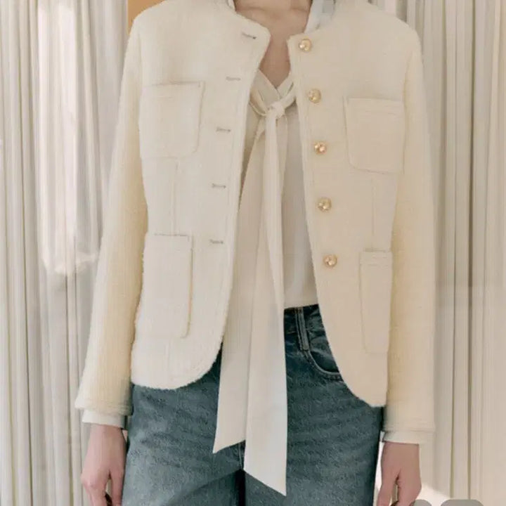 [BUNJANG] Frontrow Boucle Tweed Jacket / [프론트로우] 부클 라운드 Tweed Jacket