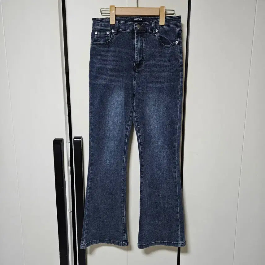 [BUNJANG] Vintage Washed Diet Fit Semi Bootcut Jeans / 빈티지 워싱 다이어트핏 세미 부츠컷 M(정가 3만대)