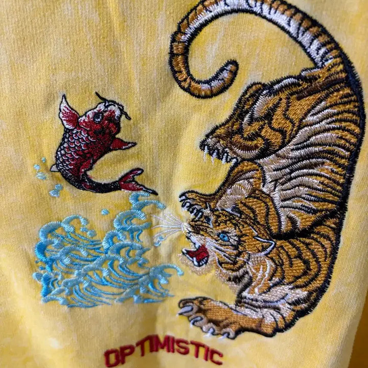 [BUNJANG] Blind Rooster Tiger Embroidered Sweatshirt XL / 빈티지 Blind Rooster 호랑이 자수 맨투맨 XL