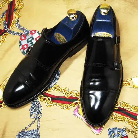 [BUNJANG] Laffiar Double Monk Strap Shoes / 대한민국 수제화 라피아르 블랙 카프스킨 더블 몽크스트렙 255