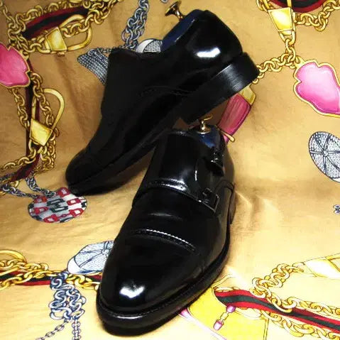 [BUNJANG] Laffiar Double Monk Strap Shoes / 대한민국 수제화 라피아르 블랙 카프스킨 더블 몽크스트렙 255