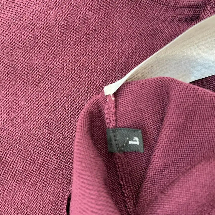 [BUNJANG] BOSS Burgundy Knit Long Sleeve Polo Shirt / BOSS 버건디 니트 롱슬리브 폴로티