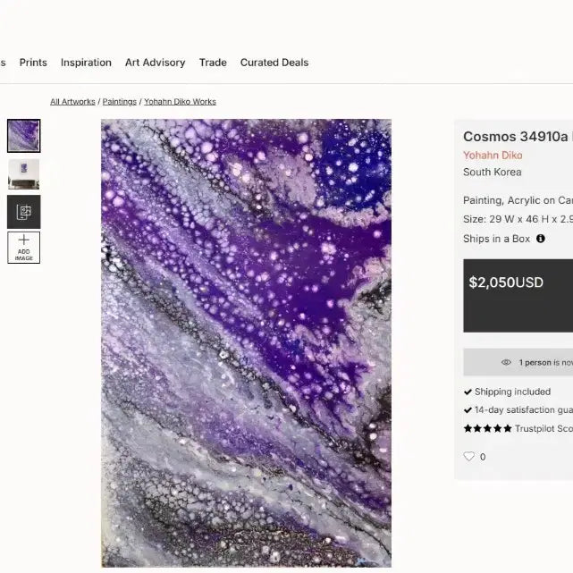 [BUNJANG] Yohahn Diko Cosmos 34910a Painting / 한요한 작가 50호 서양화 그림