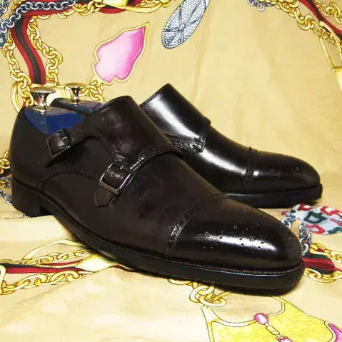 [BUNJANG] Laffiar Dark Brown Calfskin Double Monk Strap Shoes / 대한민국 수제화 라피아르 다크브라운 카프스킨 더블 몽크스트렙 270