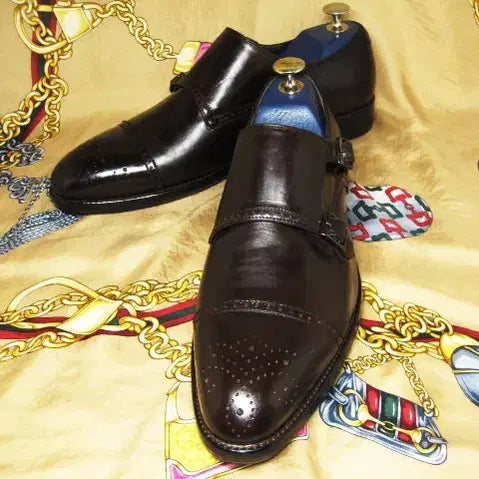[BUNJANG] Laffiar Dark Brown Calfskin Double Monk Strap Shoes / 대한민국 수제화 라피아르 다크브라운 카프스킨 더블 몽크스트렙 270
